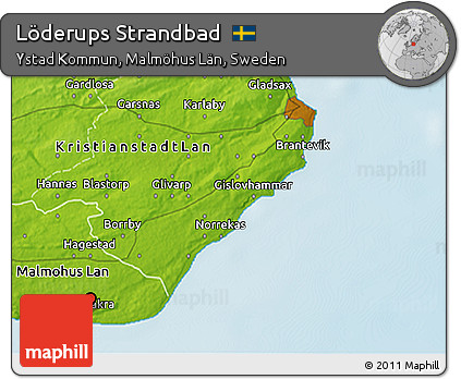 Physical 3D Map of Löderups Strandbad