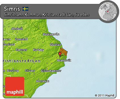 Physical 3D Map of Simris