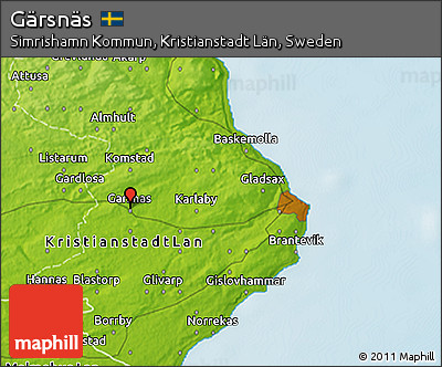 Physical 3D Map of Gärsnäs