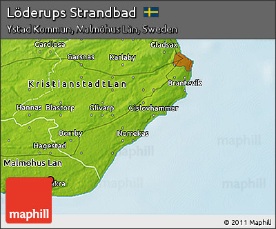 Physical 3D Map of Löderups Strandbad