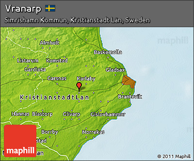 Physical 3D Map of Vranarp