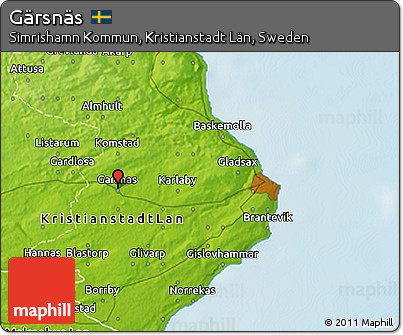 Physical 3D Map of Gärsnäs
