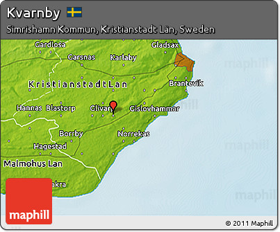 Physical 3D Map of Kvarnby