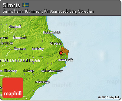 Physical 3D Map of Simris