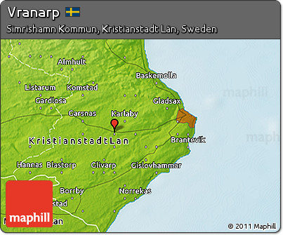 Physical 3D Map of Vranarp