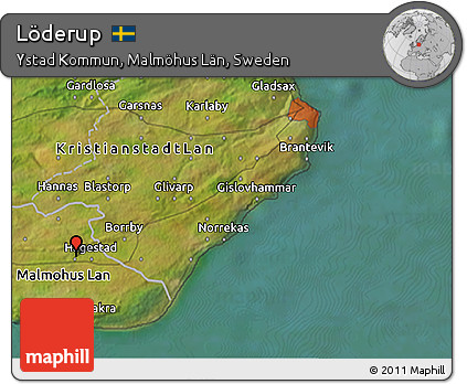Satellite 3D Map of Löderup