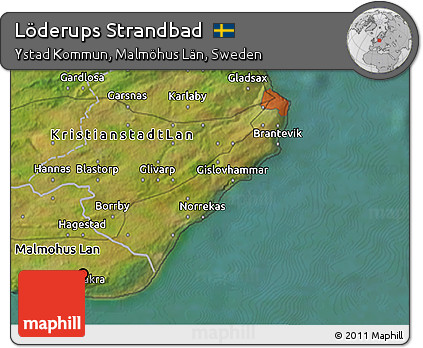 Satellite 3D Map of Löderups Strandbad