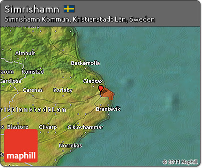 Satellite 3D Map of Simrishamn