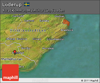 Satellite 3D Map of Löderup