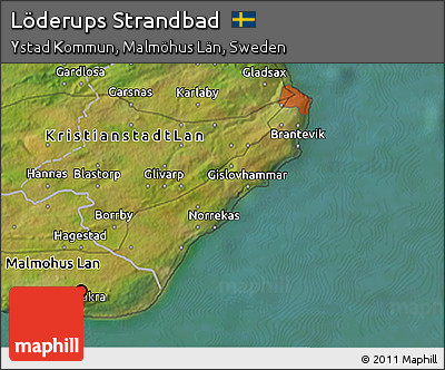 Satellite 3D Map of Löderups Strandbad