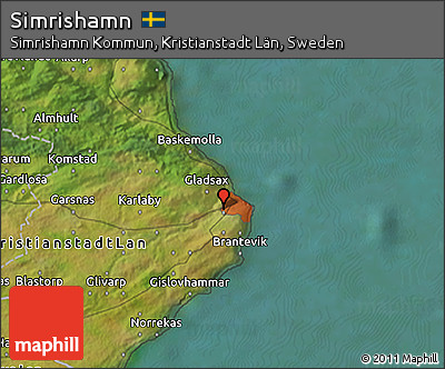 Satellite 3D Map of Simrishamn