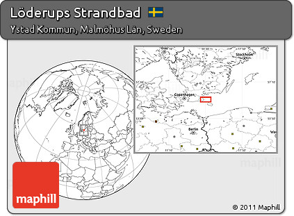 Blank Location Map of Löderups Strandbad