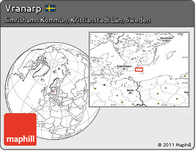 Blank Location Map of Vranarp