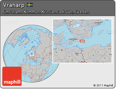Gray Location Map of Vranarp