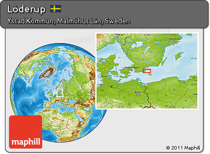 Physical Location Map of Löderup