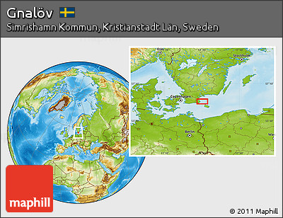 Physical Location Map of Gnalöv