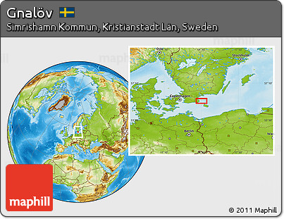 Physical Location Map of Gnalöv