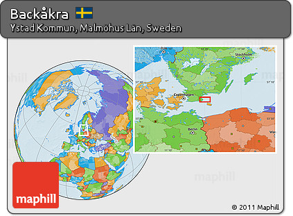 Political Location Map of Backåkra