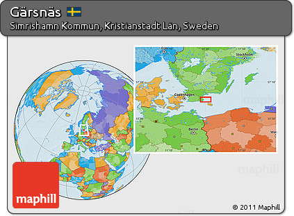 Political Location Map of Gärsnäs