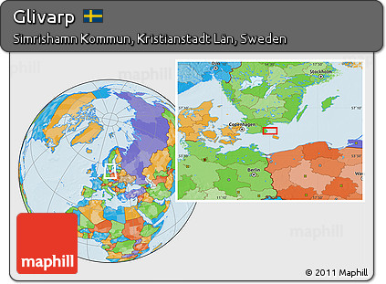 Political Location Map of Glivarp