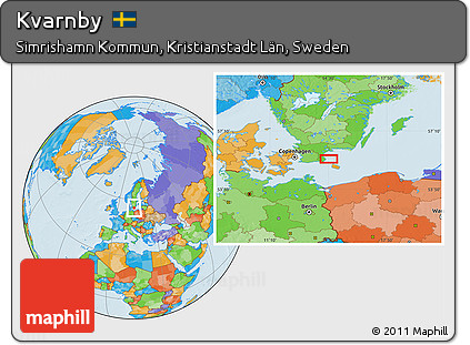 Political Location Map of Kvarnby