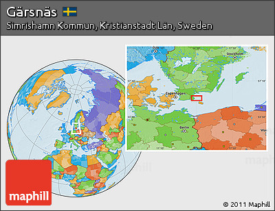 Political Location Map of Gärsnäs
