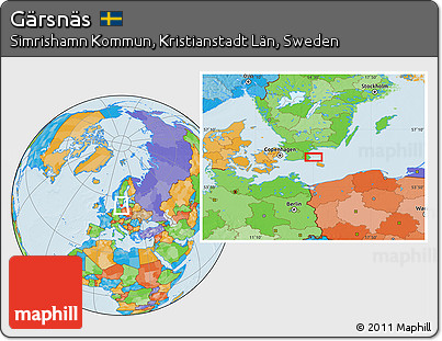 Political Location Map of Gärsnäs
