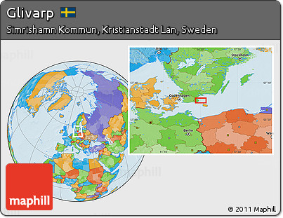 Political Location Map of Glivarp