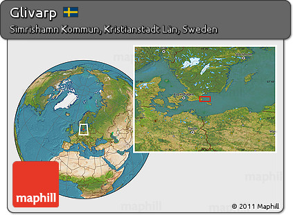 Satellite Location Map of Glivarp
