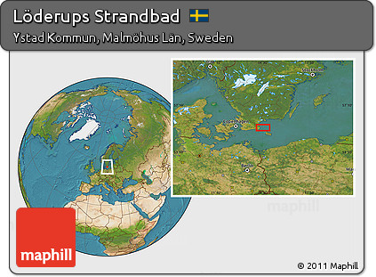 Satellite Location Map of Löderups Strandbad