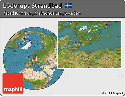 Satellite Location Map of Löderups Strandbad