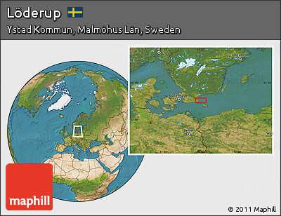 Satellite Location Map of Löderup