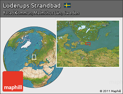 Satellite Location Map of Löderups Strandbad