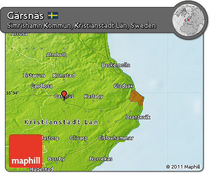Physical Map of Gärsnäs