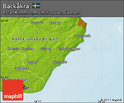 Physical Map of Backåkra