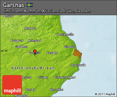 Physical Map of Gärsnäs