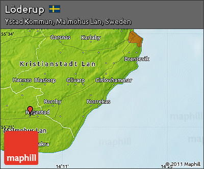 Physical Map of Löderup