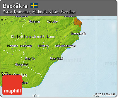 Physical Map of Backåkra