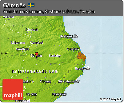 Physical Map of Gärsnäs