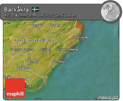 Satellite Map of Backåkra