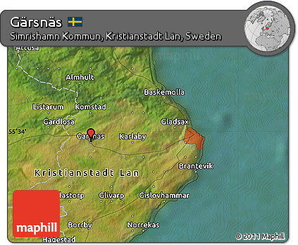 Satellite Map of Gärsnäs