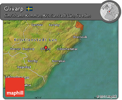 Satellite Map of Glivarp
