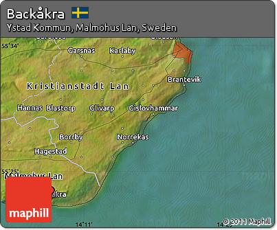 Satellite Map of Backåkra