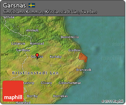 Satellite Map of Gärsnäs