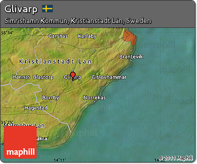 Satellite Map of Glivarp