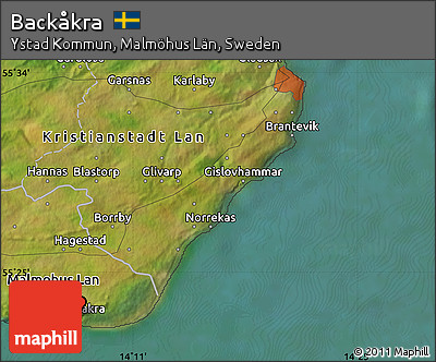 Satellite Map of Backåkra