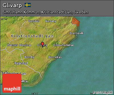 Satellite Map of Glivarp