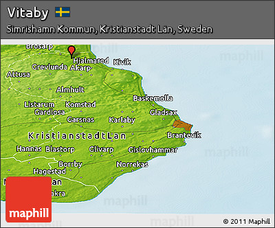 Physical Panoramic Map of Vitaby