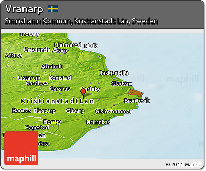 Physical Panoramic Map of Vranarp