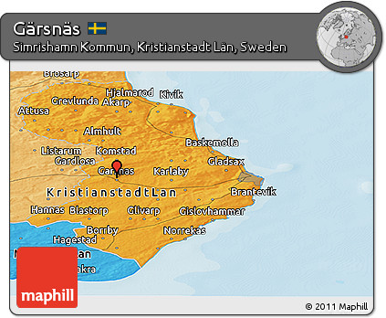 Political Panoramic Map of Gärsnäs